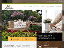 Tablet Screenshot of lamirada-apartments.com